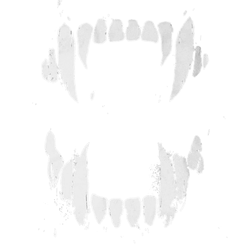 Fangs icon — white, no text