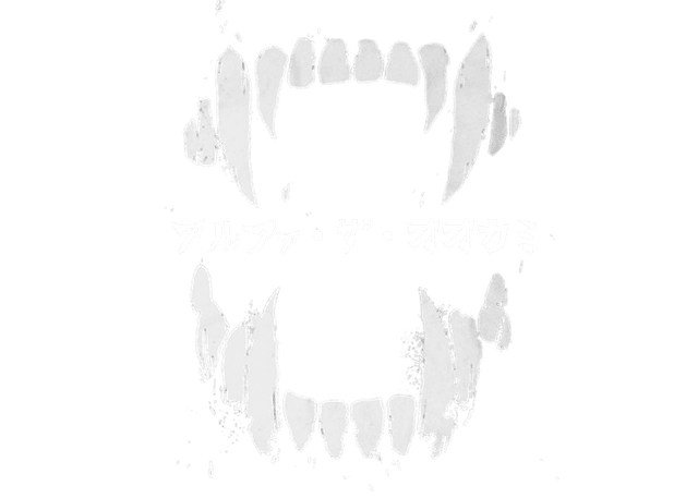 Fangs icon — white with text