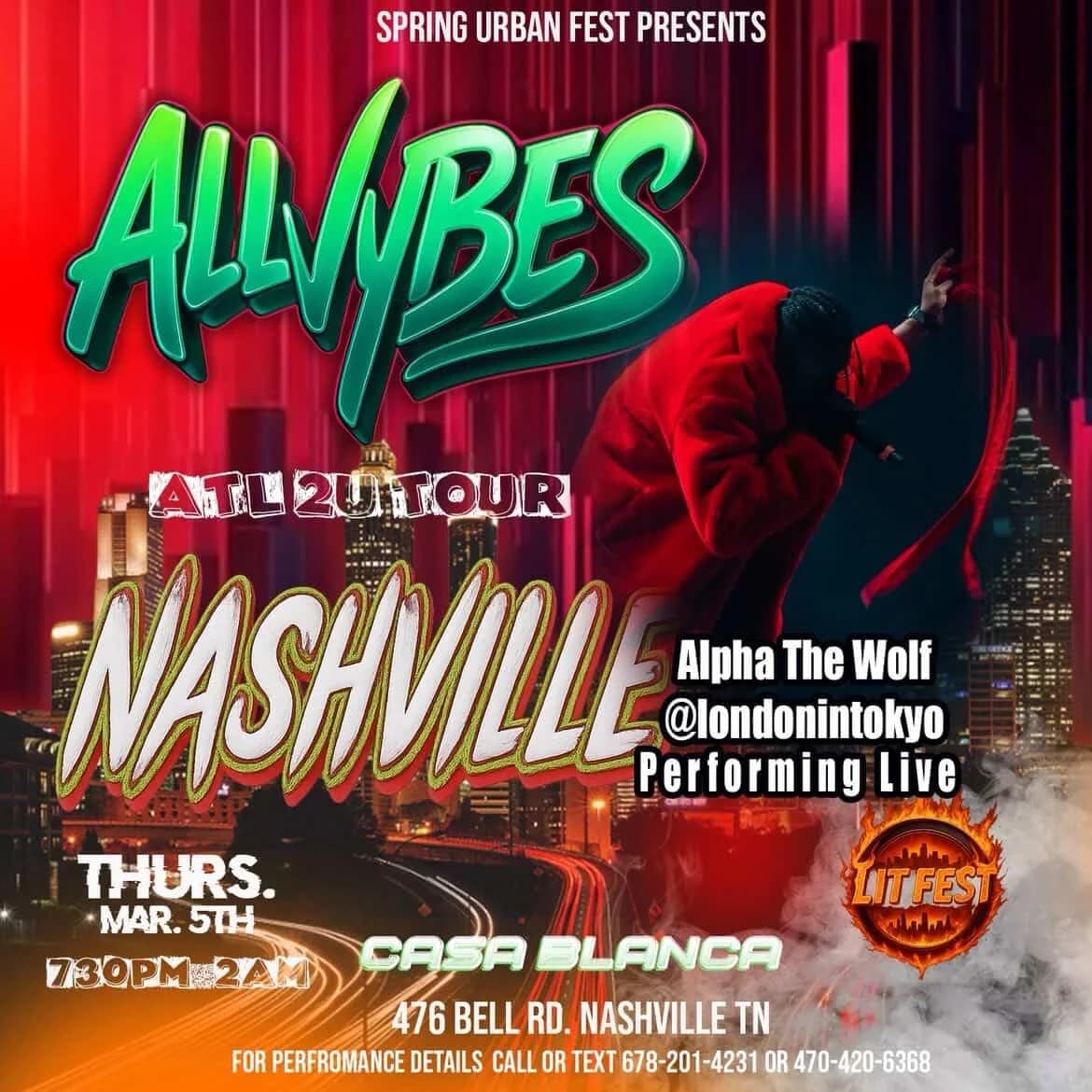 All Vybes ATL2U Tour — Nashville