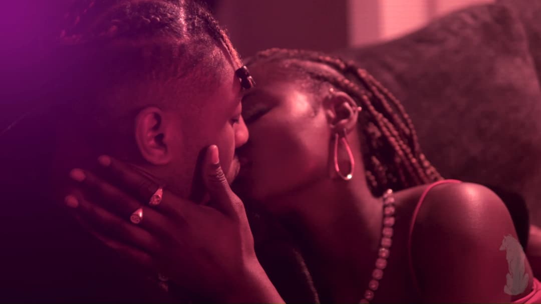 Pain music video still — datamoshed frame 031