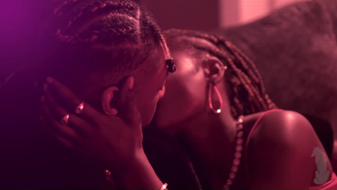 Pain music video still — datamoshed frame 032