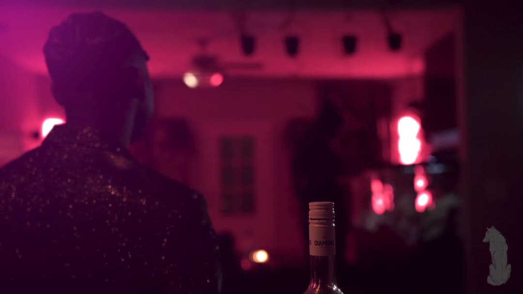 Pain music video still — datamoshed frame 036