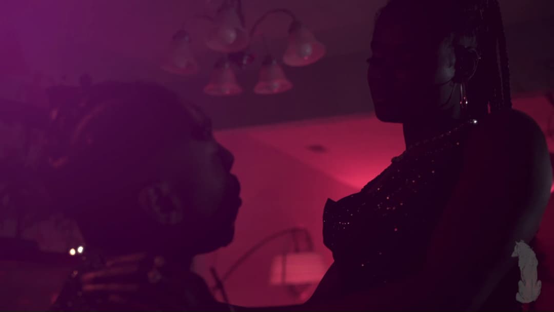 Pain music video still — datamoshed frame 042