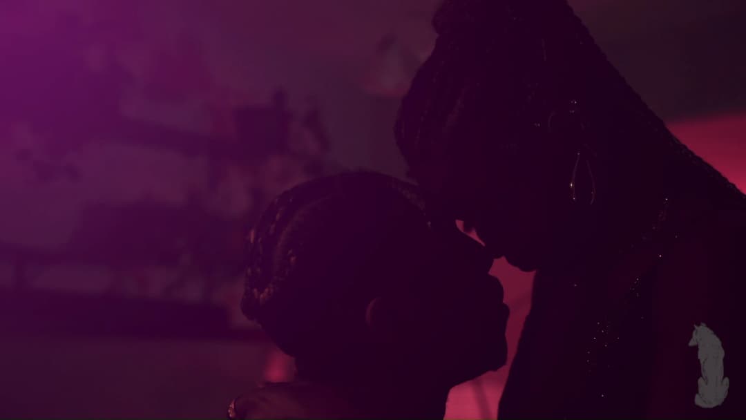 Pain music video still — datamoshed frame 045