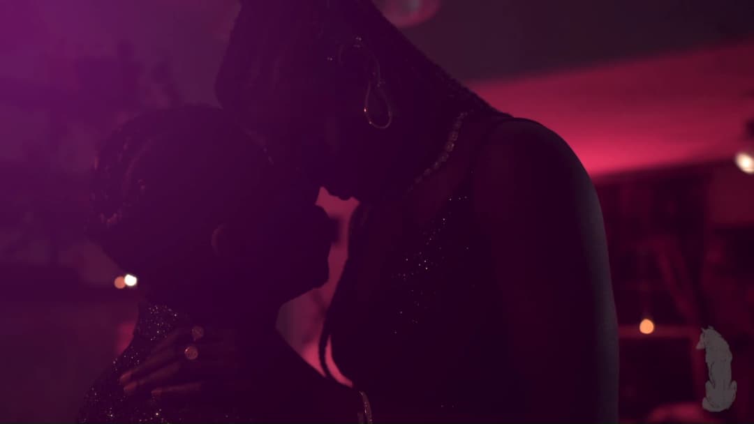 Pain music video still — datamoshed frame 047